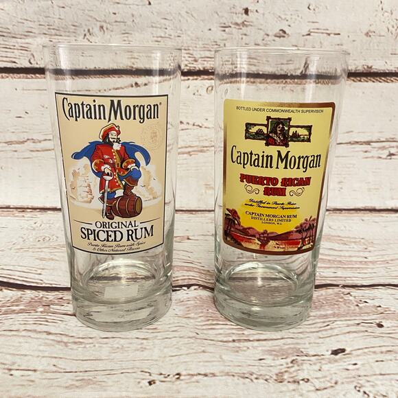 CAPTAIN MORGAN RUM Pint Glasses - Picture 1 of 6